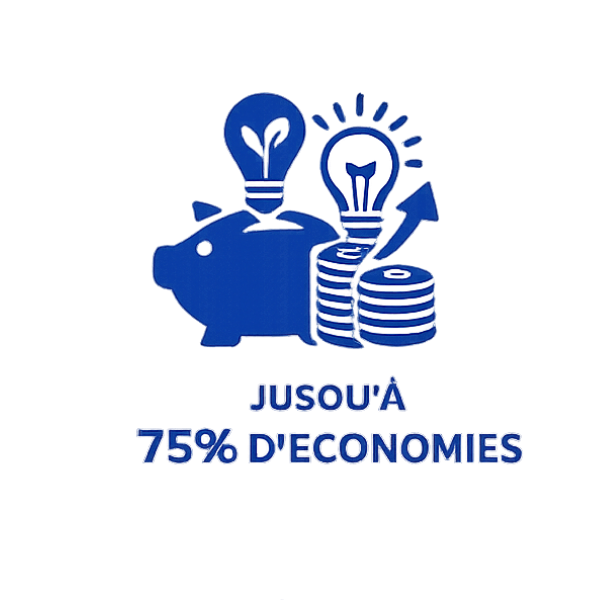 Jusqu'à 75 % d'économies